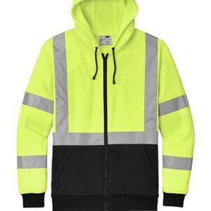 CornerStone® ANSI 107 Class 3 Heavy-Duty Fleece Full-Zip Hoodie